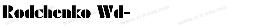 Rodchenko Wd字体转换